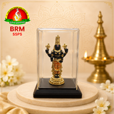 Gold Plated Lord Balaji Idol with Acrylic Box – Divine Tirupati Balaji Murti