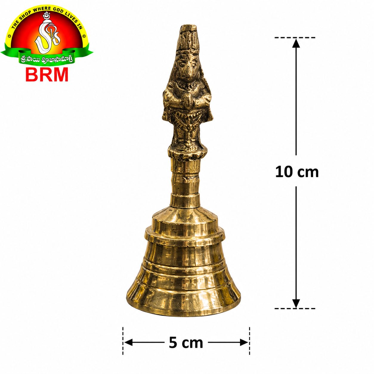 Brass Hand Bell (Pooja Ghanti) for Home & Temple