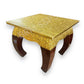 Premium Brass & Teakwood Chowki with Elephant Legs – Traditional Pooja Chowki