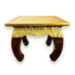 Premium Brass & Teakwood Chowki with Elephant Legs – Traditional Pooja Chowki
