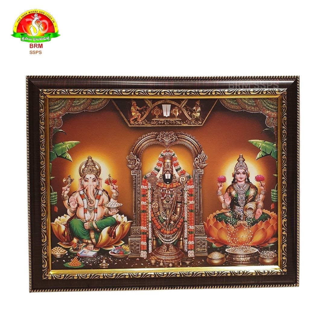 Ganesh Balaji Lakshmi Matte Finish Photo Frame – Waterproof (10×14 Inch)