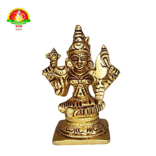 Brass Lalitha Devi Idol for Home & Pooja – Premium Brass Murti (7cm)