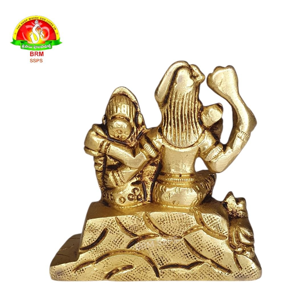 Brass Shiva Family Idol for Home & Pooja – Premium Brass Murti (7cm)