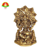 Brass Dakshinamurthy Idol for Home & Pooja – Premium Brass Murti (10cm)