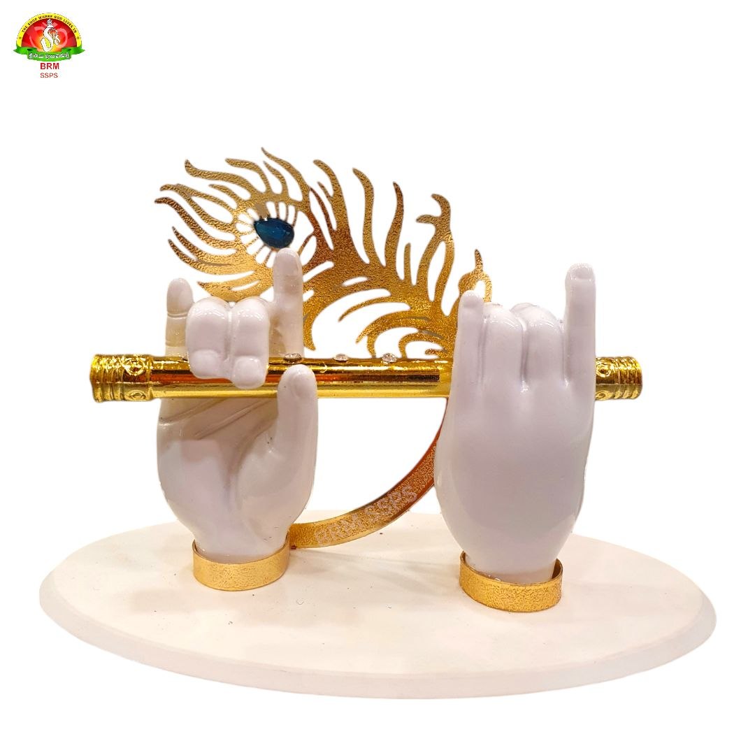 Pure Marble Krishna Hands with Flute for   Home Décor – Premium Finish