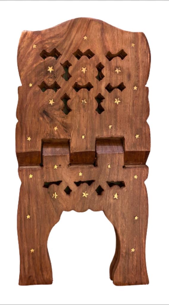 Premium Wooden Vyasa Peeta Book Stand for Pooja & Reading